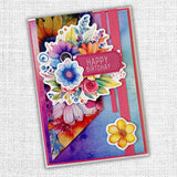 Rainbow Twirl Bouquets Die Cuts 31070 - Paper Rose Studio