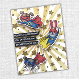 Super Hero Fun 4x6" Clear Stamp Set 18054 - Paper Rose Studio