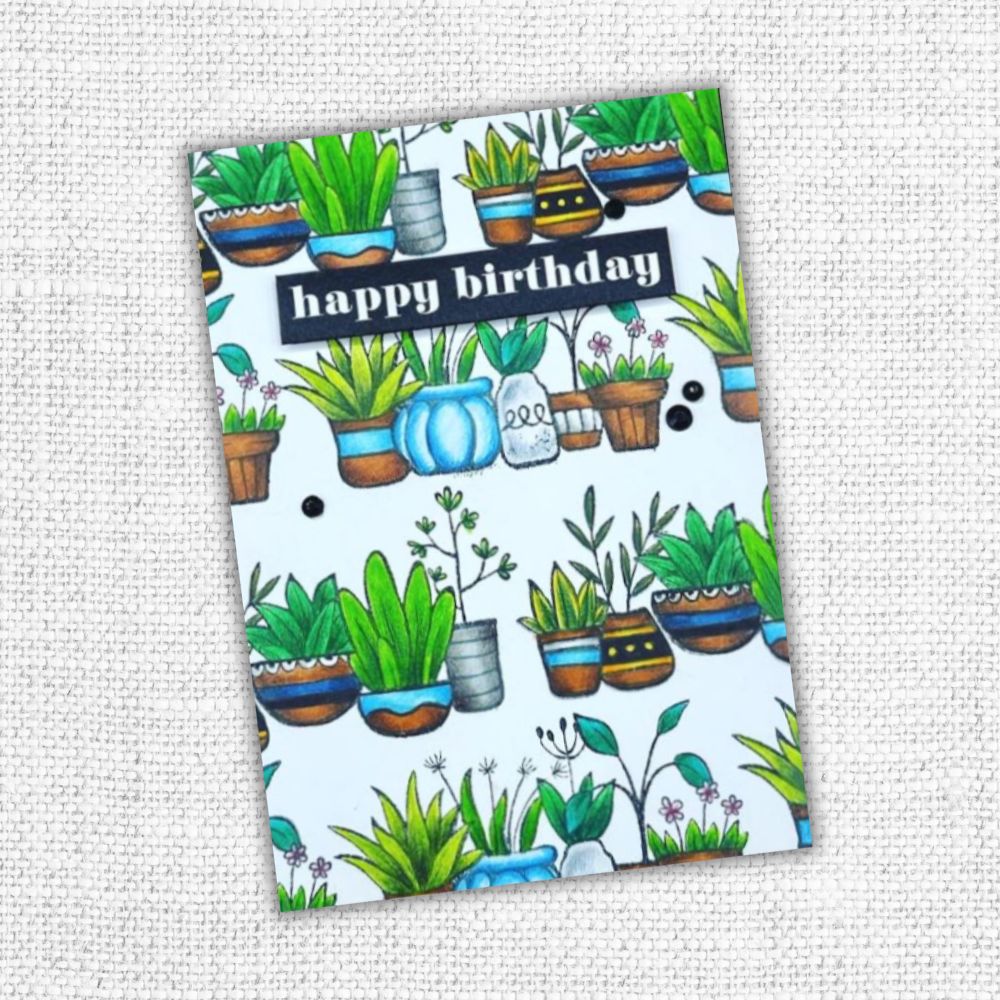 Flower Pot Border 1 Stamp Set 24634 - Paper Rose Studio