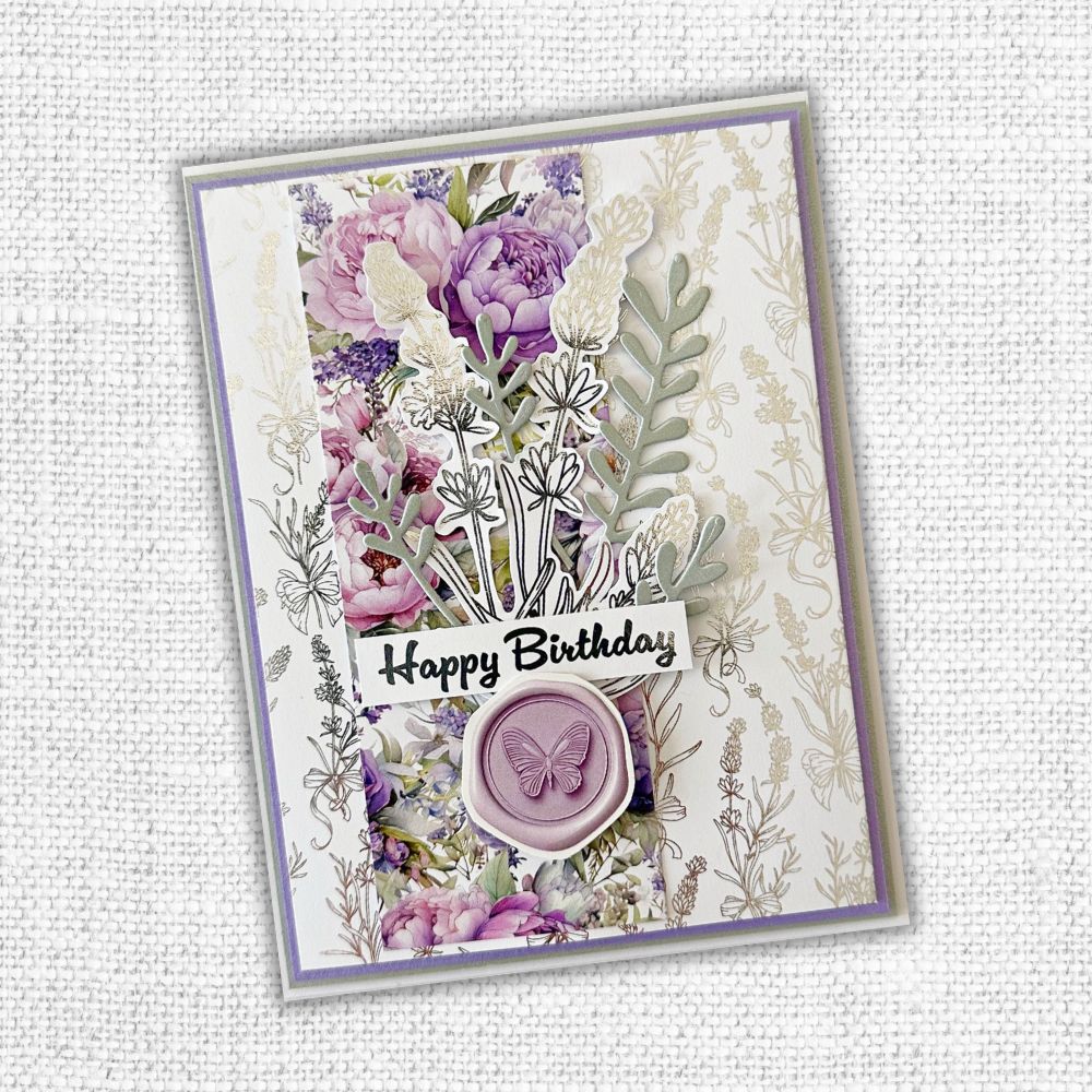 Lavender & Roses - Silver Foil 6x6 Paper Collection 32265 - Paper Rose Studio