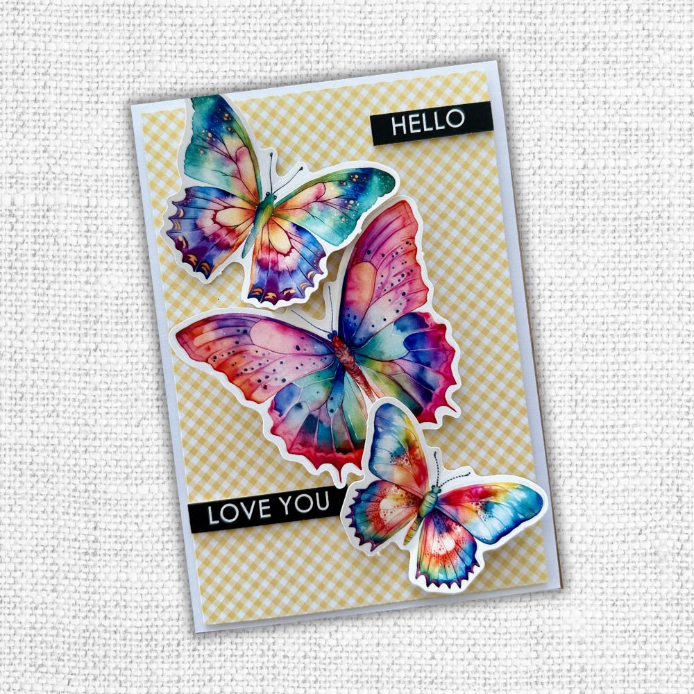 Rainbow Garden Butterflies Embossed Die Cuts 31476 - Paper Rose Studio