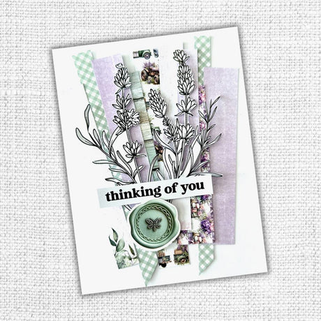 Lavender & Roses B & W Cut Aparts Paper Pack 32277