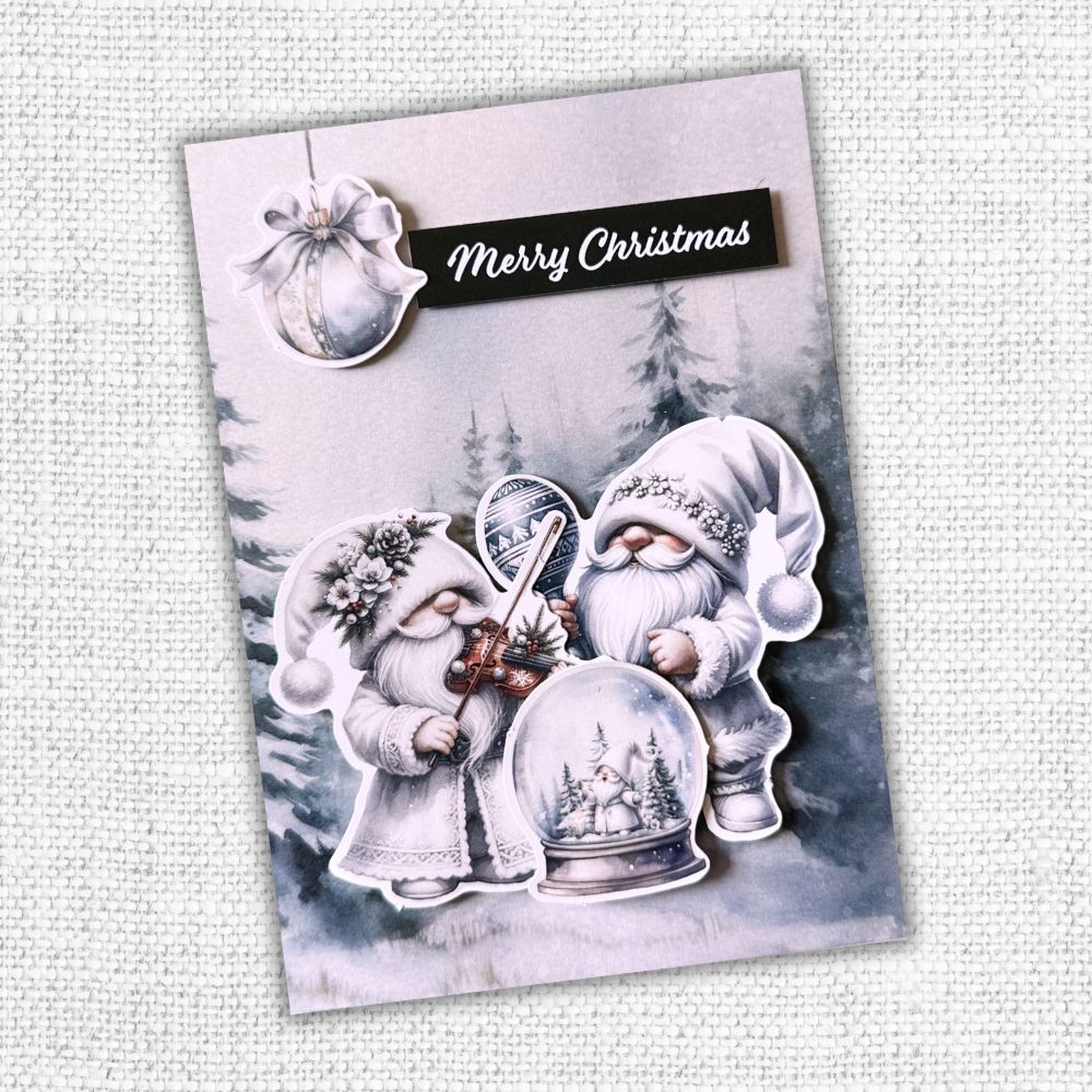 White Christmas Gnomes Embossed Die Cuts 32880 - Paper Rose Studio