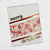 Christmas Poinsettia Border Metal Cutting Die 30159 - Paper Rose Studio