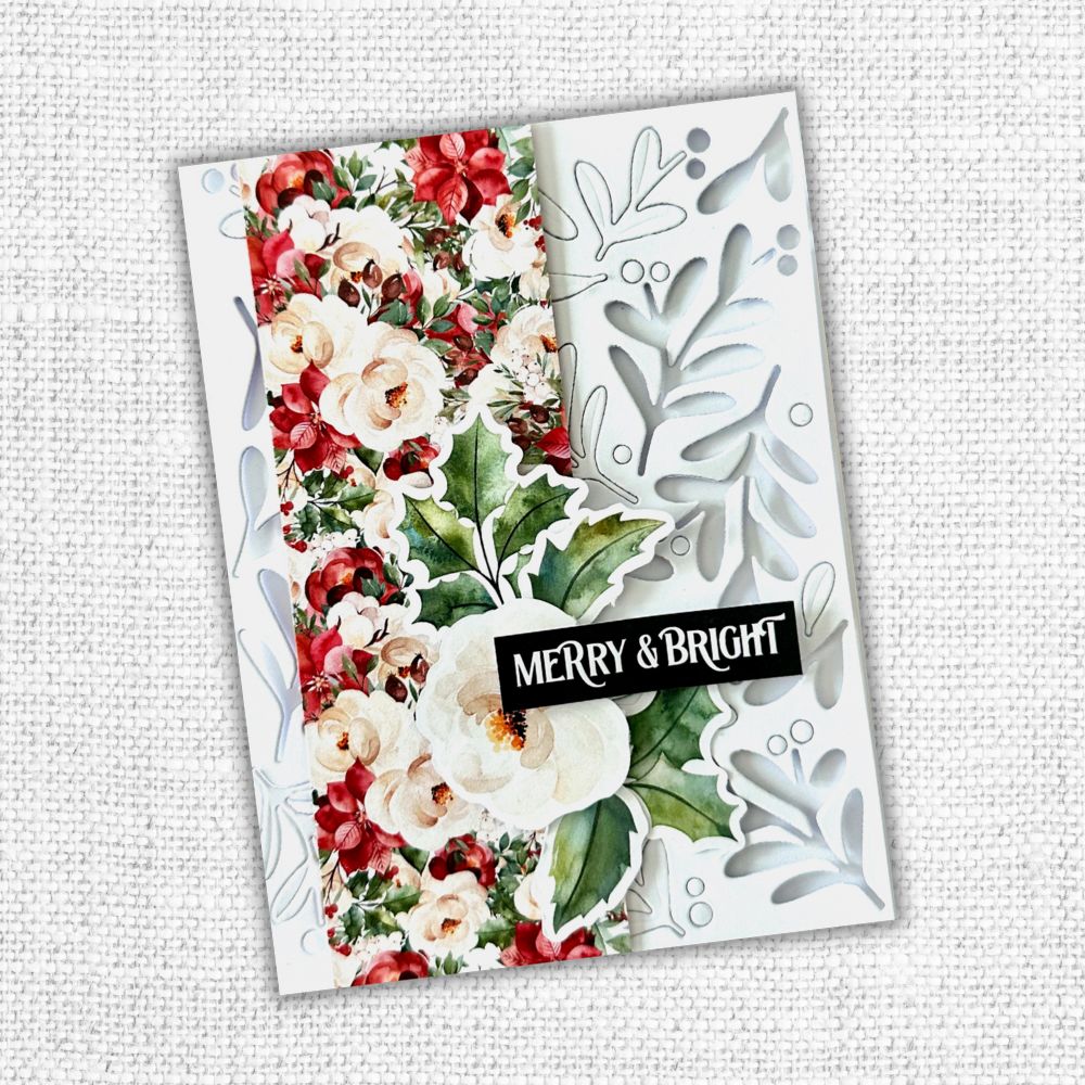 Floral Christmas Coverplate Metal Cutting Die 32466 - Paper Rose Studio