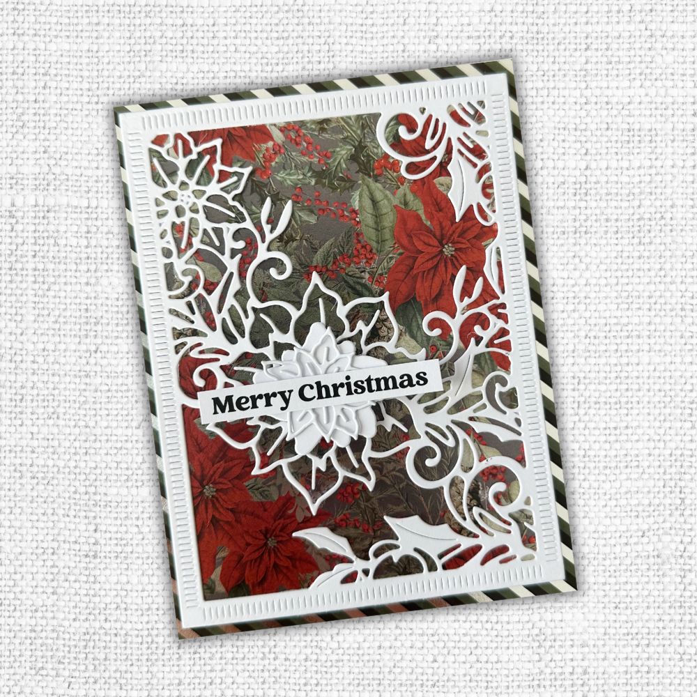 White Christmas Layering Poinsettia Set 2 Metal Cutting Die 32577 - Paper Rose Studio