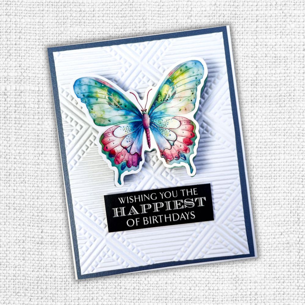 Rainbow Garden Butterflies Embossed Die Cuts 31476 - Paper Rose Studio