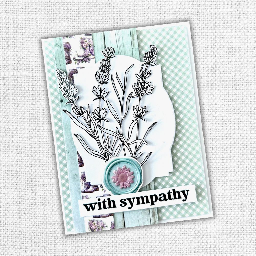 Lavender & Roses B & W Cut Aparts Paper Pack 32277