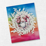 Floral Holly Christmas Wreath Metal Cutting Die 32469