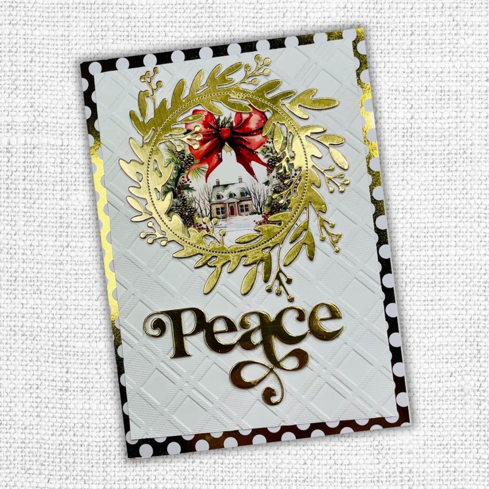 Fancy Script Layered Peace Metal Cutting Die 32451 - Paper Rose Studio