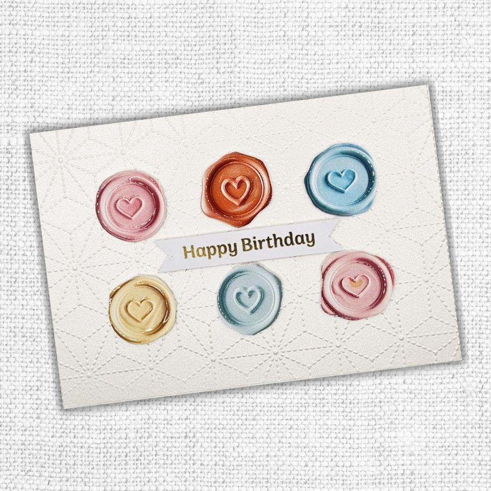 Pastel Wax Seals Embossed Die Cuts 32283 - Paper Rose Studio