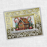 Ornate Swirl Rectangle Frame Metal Cutting Die 20129