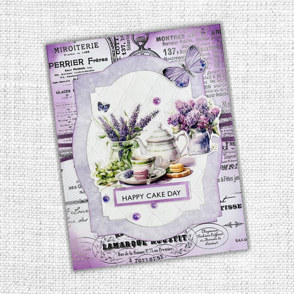 Lavender & Roses Ephemera Embossed Die Cuts 32193