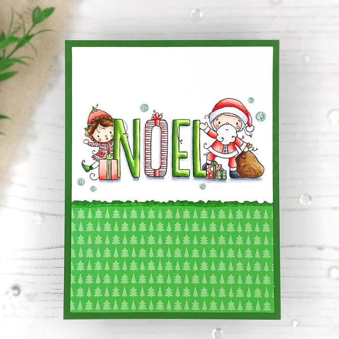 Christmas Merry and Noel Small Word Duo Clear Stamp 31016 - Paper Rose Studio