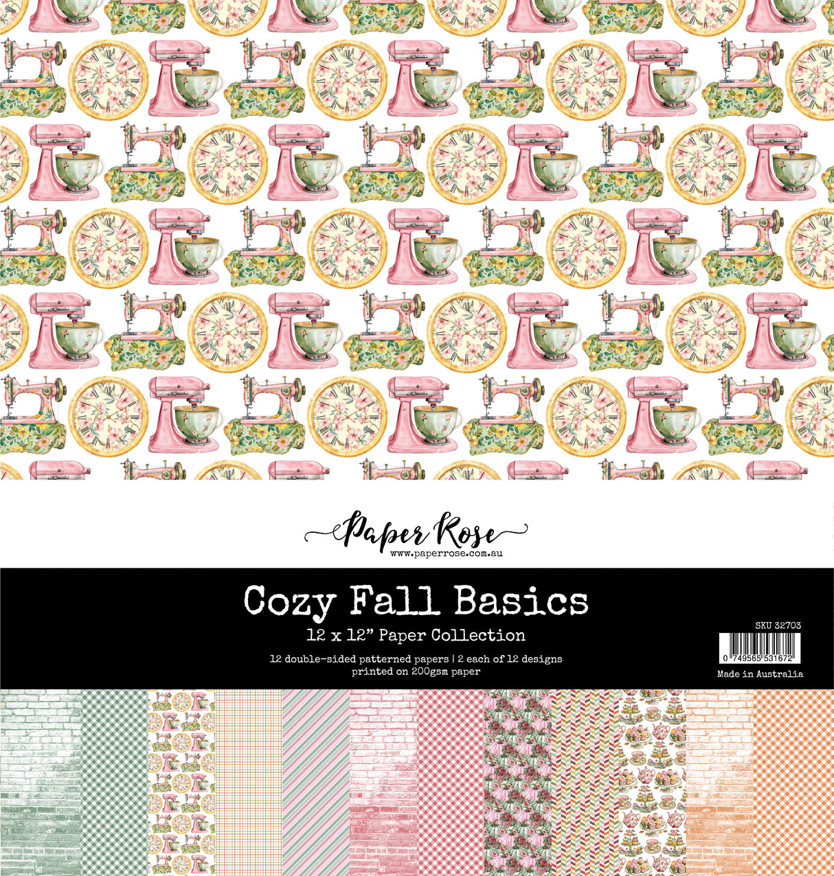 Cozy Fall Basics 12x12 Paper Collection 32703 - Paper Rose Studio