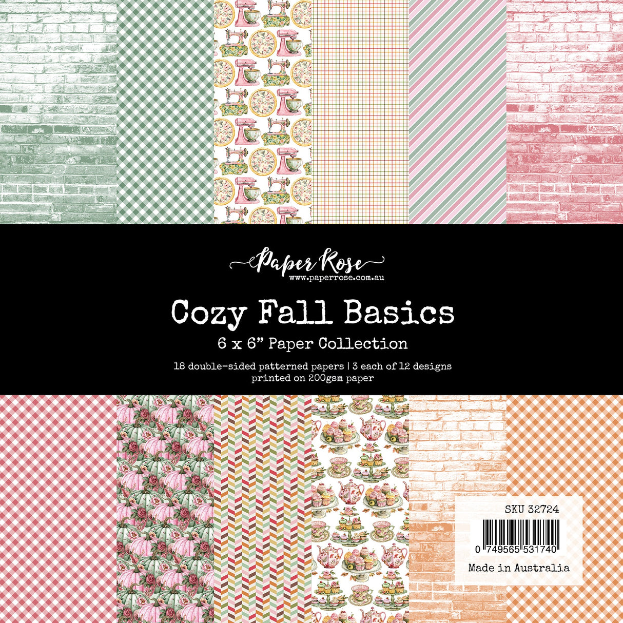 Cozy Fall Basics 6x6 Paper Collection 32724 - Paper Rose Studio