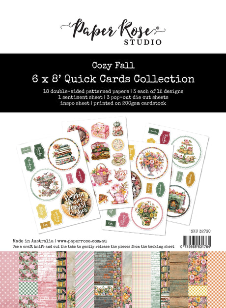 Cozy Fall 6x8" Quick Cards Collection 32730 - Paper Rose Studio