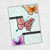 Cleo Floral Butterfly Clear Stamp 24643 - Paper Rose Studio