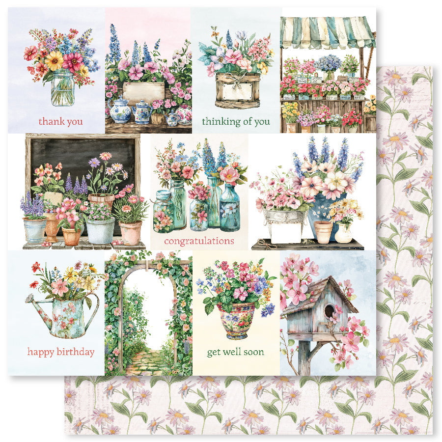 Flower Shoppe A 12x12 Paper (12pc Bulk Pack) 33237 - Paper Rose Studio