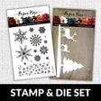 Christmas Snowflakes 4x6"  CLEAR STAMP & DIE SET 18228 16536 DISCONTINUED - Paper Rose Studio