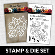 Ella's Garden Rose Bouquet 4x6" CLEAR STAMP & DIE SET 17967 17968 DISCONTINUED - Paper Rose Studio