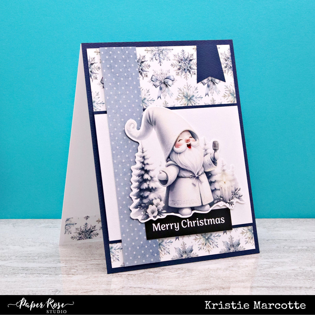 White Christmas Gnomes Embossed Die Cuts 32880 - Paper Rose Studio