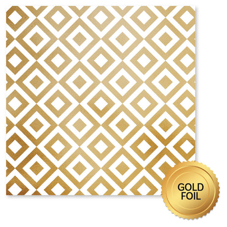 Lavender & Roses Gold Foil C 12x12 Paper (6pc Bulk Pack) 32229 - Paper Rose Studio