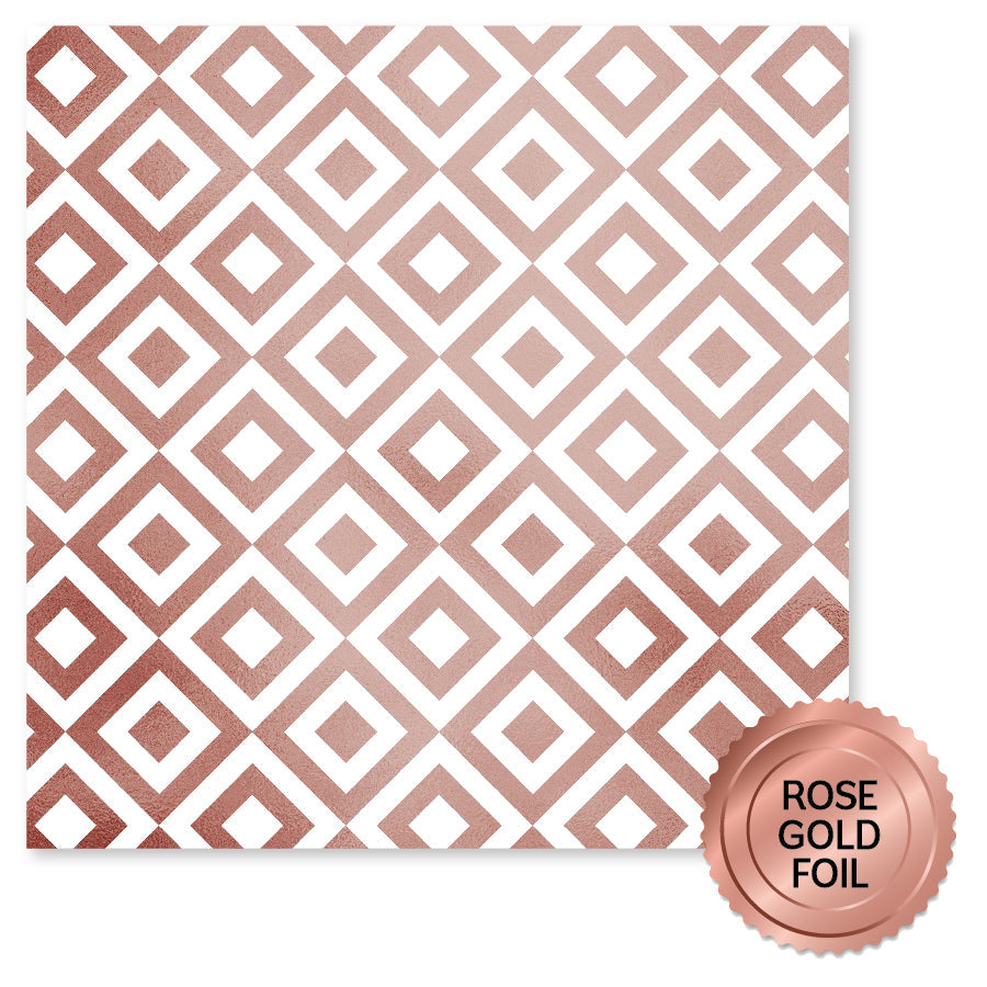 Lavender & Roses Rose Gold Foil C 12x12 Paper (6pc Bulk Pack) 32205 - Paper Rose Studio