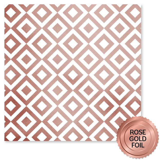 Lavender & Roses Rose Gold Foil C 12x12 Paper (6pc Bulk Pack) 32205 - Paper Rose Studio