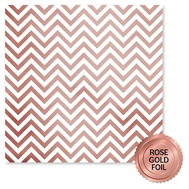 Lavender & Roses Rose Gold Foil F 12x12 Paper (6pc Bulk Pack) 32214 - Paper Rose Studio