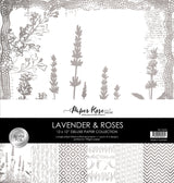 Lavender & Roses - Silver Foil 12x12 Paper Collection 32244 - Paper Rose Studio