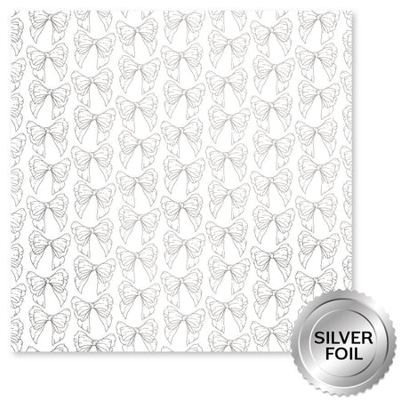 Lavender & Roses Silver Foil E 12x12 Paper (6pc Bulk Pack) 32259 - Paper Rose Studio