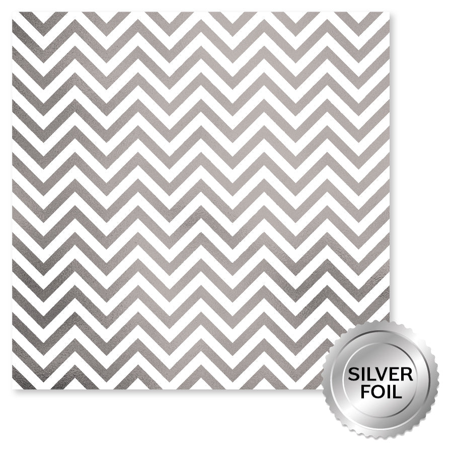 Lavender & Roses Silver Foil F 12x12 Paper (6pc Bulk Pack) 32262 - Paper Rose Studio