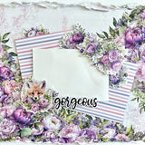 Lavender & Roses Cut Aparts Paper Pack 32280 - Paper Rose Studio