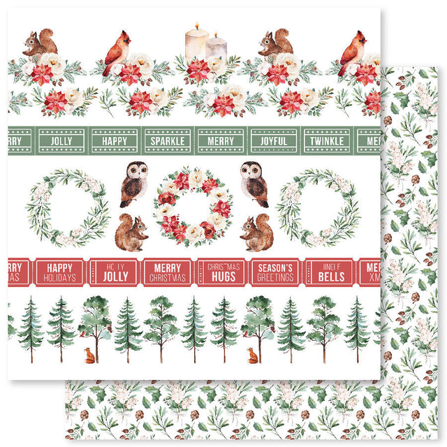 Merry Little Christmas C 12x12 Paper (12pc Bulk Pack) 30468 - Paper Rose Studio