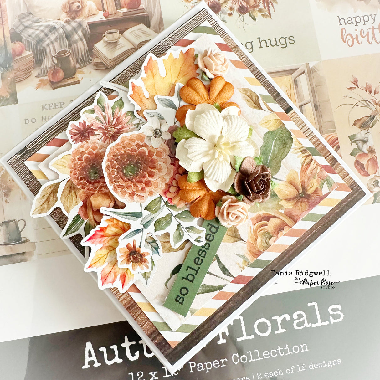 Autumn Florals Embossed Die Cuts 32955 - Paper Rose Studio