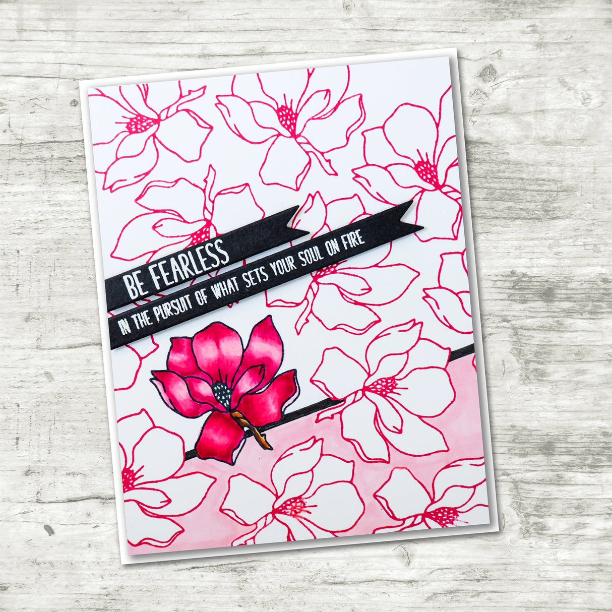 Lovely Florals Magnolia 4x6" Clear Stamp Set 18186 - Paper Rose Studio