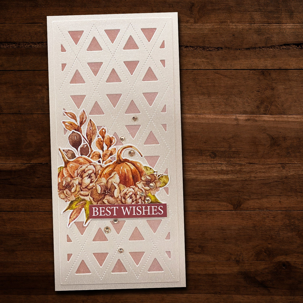 Slimline Card Creator - Triangles Layer 1 Metal Cutting Die 22486 - Paper Rose Studio