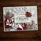 Christmas Poinsettia Corner Metal Die Set 18309 - Paper Rose Studio