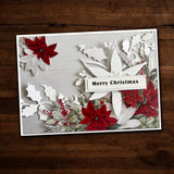 Christmas Poinsettia Corner Metal Die Set 18309 - Paper Rose Studio