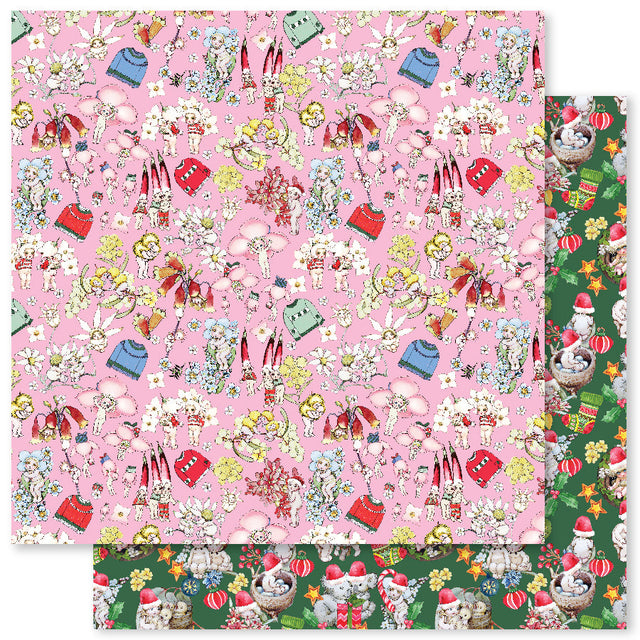 May Gibbs Christmas 2 D 12x12 Paper (12pc Bulk Pack) 27808 - Paper Rose Studio