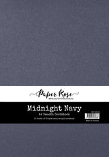 Midnight Navy Smooth Cardstock A4 12 sheets 33006 - Paper Rose Studio