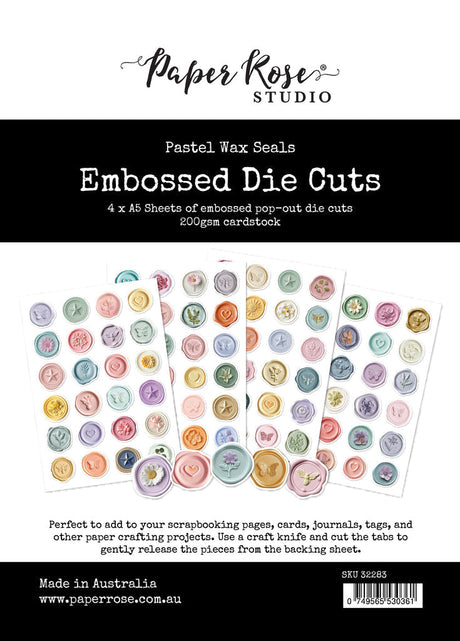 Pastel Wax Seals Embossed Die Cuts 32283 - Paper Rose Studio