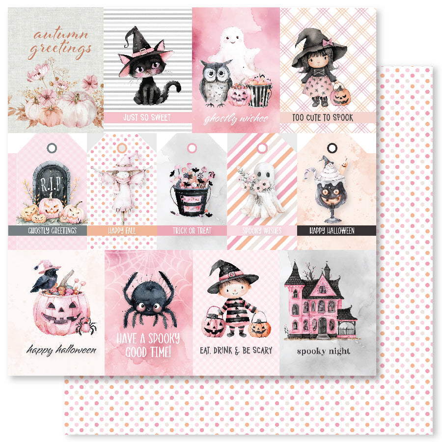 Pink Halloween A 12x12 Paper (12pc Bulk Pack) 32799 - Paper Rose Studio