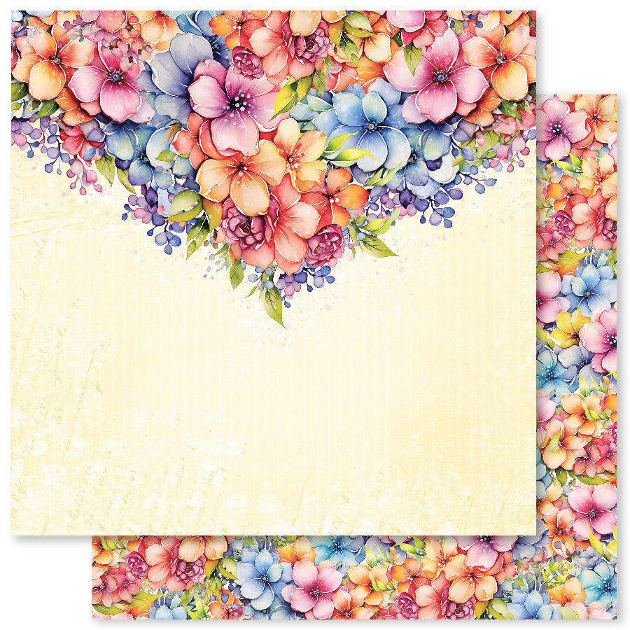 Rainbow Garden B 12x12 Paper (12pc Bulk Pack) 31488 - Paper Rose Studio