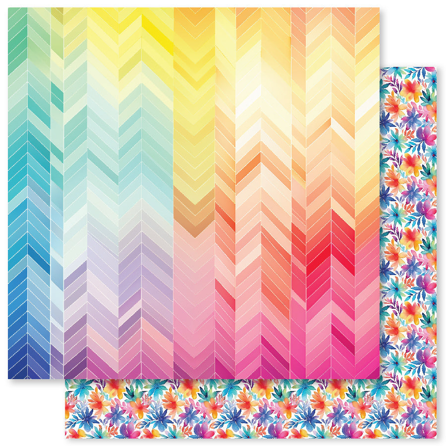 Rainbow Twirl 2.0 B 12x12 Paper (12pc Bulk Pack) 31049 - Paper Rose Studio