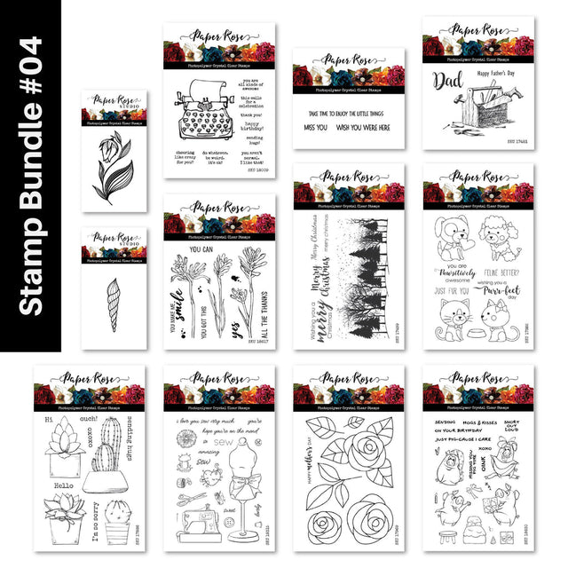 Discontinued Stamp Bundle #04 - Paper Rose Studio