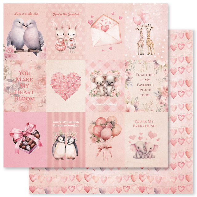 Sweet Valentine E 12x12 Paper (12pc Bulk Pack) 33333 - Paper Rose Studio