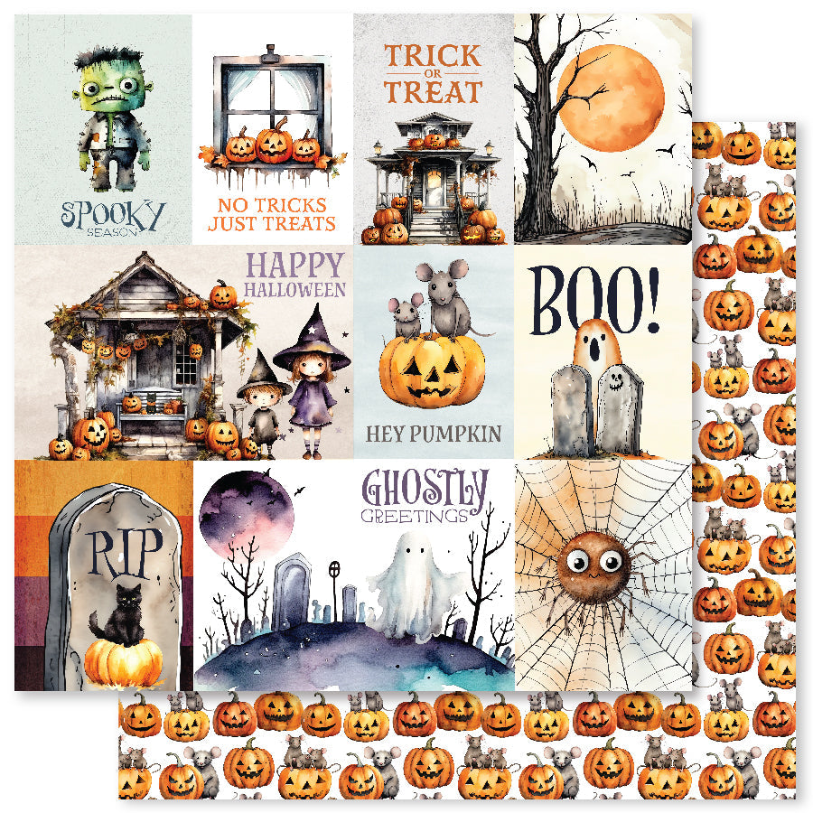 Spooky Halloween A 12x12 Paper (12pc Bulk Pack) 32736 - Paper Rose Studio