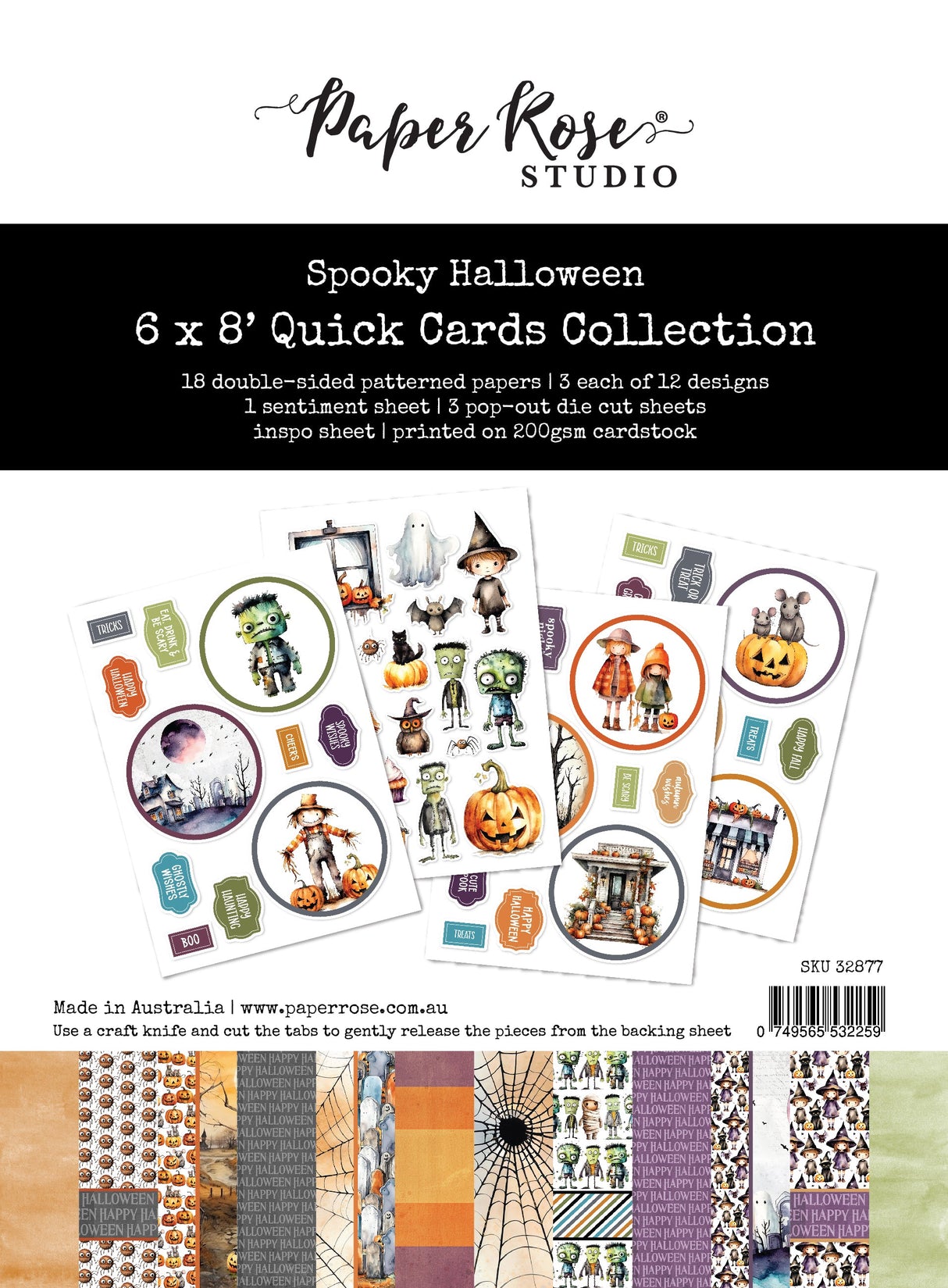 Spooky Halloween 6x8" Quick Cards Collection 32877 - Paper Rose Studio